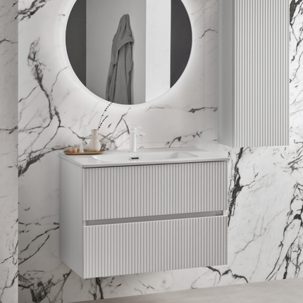 Mueble de Baño ETNA de Sanchis | 2 Cajones con Lavabo Cerámico | 7 Acabados