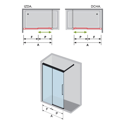 medidas Mampara PAVÍA AI108