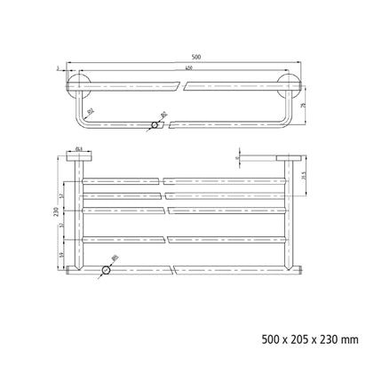 croquis repisa toallero rhin