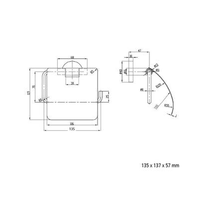 medidas porta rollo con tapa rhin