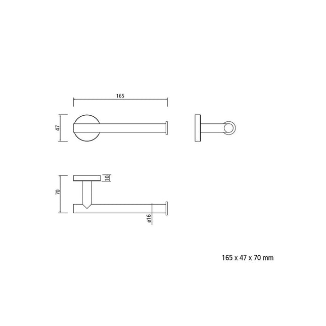 medidas porta rollo sin tapa rhin