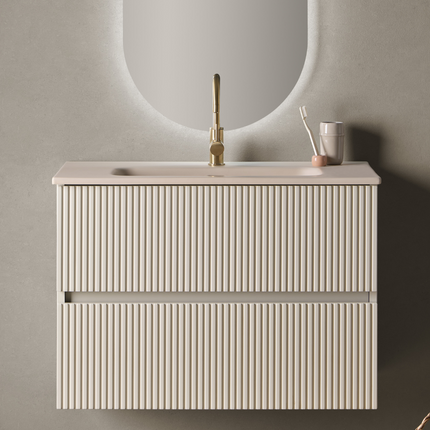 Mueble de Baño ETNA de Sanchis | 2 Cajones con Lavabo Cerámico | 7 Acabados