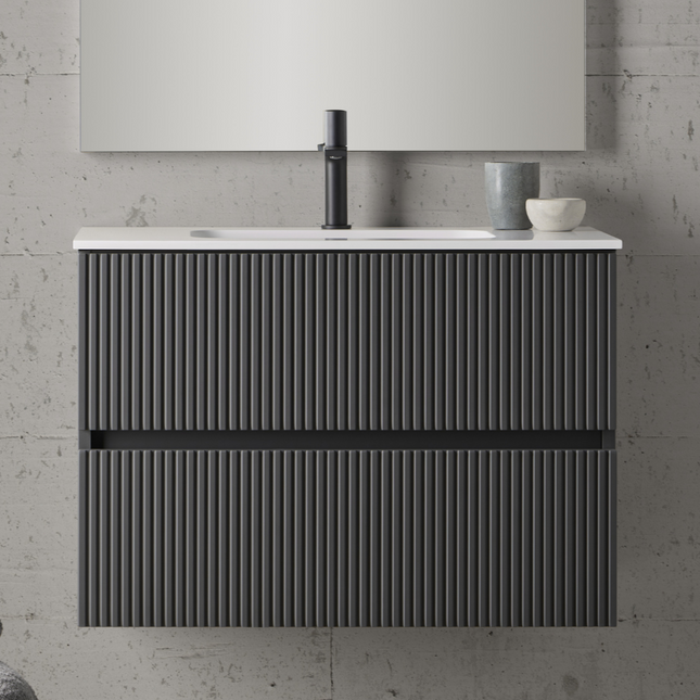 Mueble de Baño ETNA de Sanchis | 2 Cajones con Lavabo Cerámico | 7 Acabados