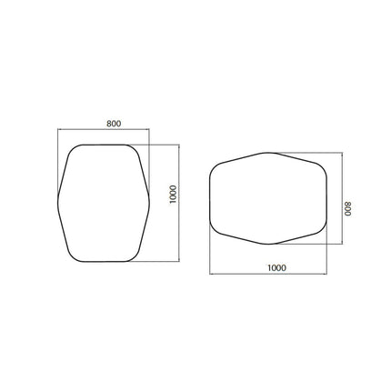 Espejo ORGANIC 80x100