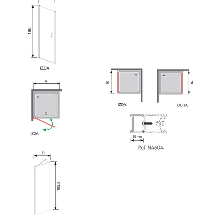 dibujo Mampara NARDI NA507 