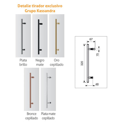 medidas tiradores URBAN UR102 