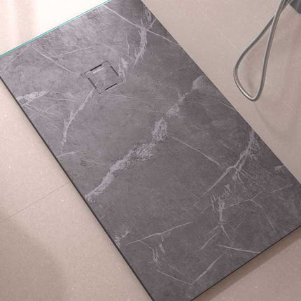 Plato de Ducha STONE 3D gris jaspeado