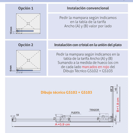 instalacion Mampara GLASÉ GS102 
