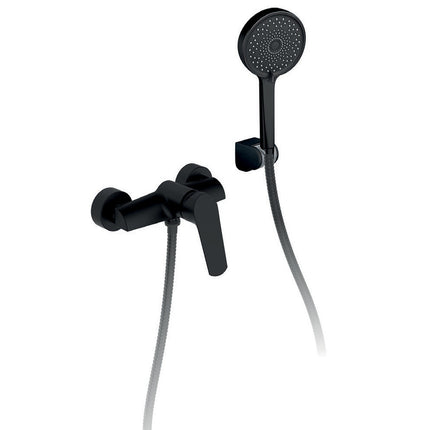 Conjunto grifería ducha monomando MALLORCA Negro mate