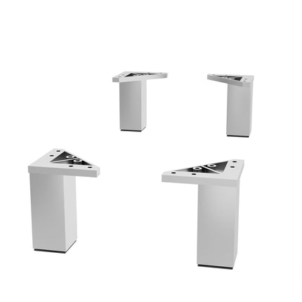 Juego de 4 Patas 100mm cromo