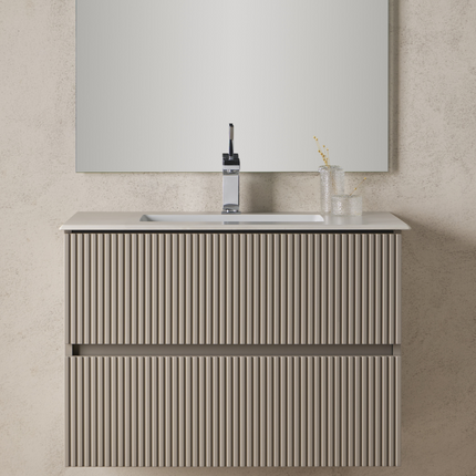 Mueble de Baño ETNA de Sanchis | 2 Cajones con Lavabo Cerámico | 7 Acabados