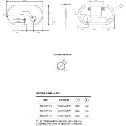 ficha Espejo INDIANA