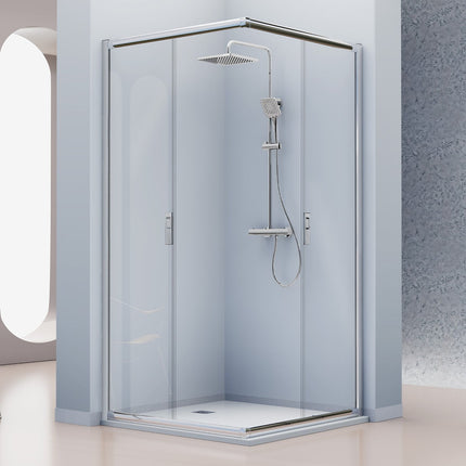 Mampara de Ducha Angular SIENA IE607 de Kassandra 2 Fijos + 2 Puertas Correderas