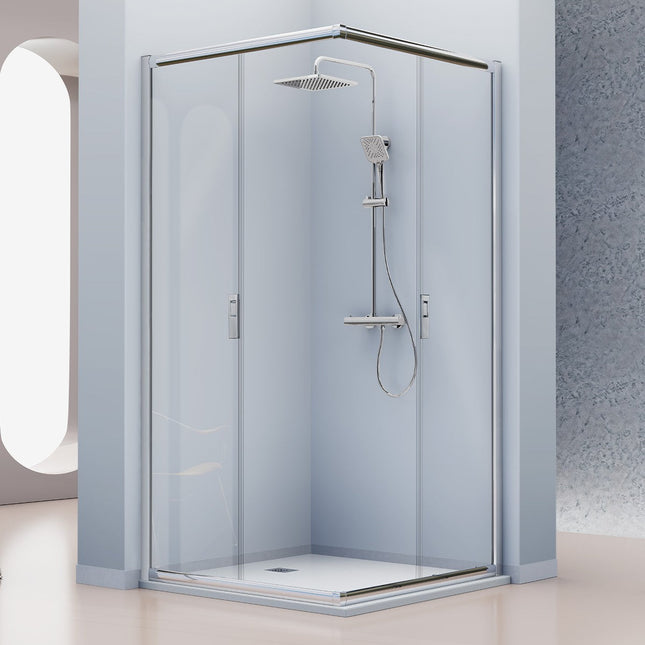 Mampara de Ducha Angular SIENA IE607 de Kassandra 2 Fijos + 2 Puertas Correderas