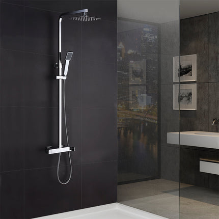 Conjunto de Ducha Monomando con Barra Telescópica | Grifo Ducha Cromo | IMEX BDF016 FIYI