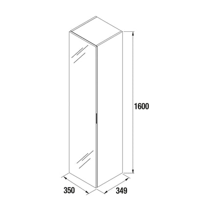 Medidas Auxiliar ALLIANCE 160 Puerta Espejo 