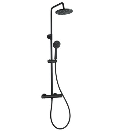Columna de ducha termostática MALLORCA negro mate