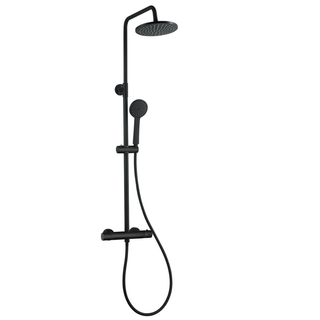 Columna de ducha termostática MALLORCA negro mate