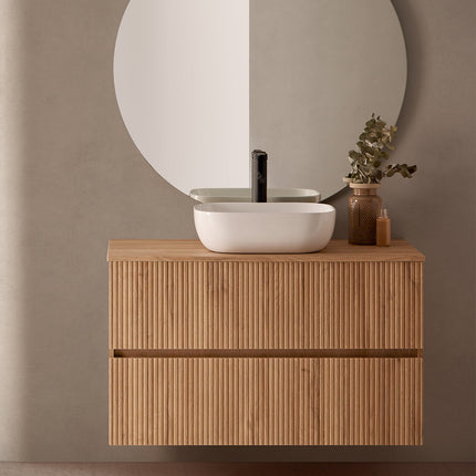 Mueble ETNA de Sanchis 2 Cajones con Lavabo Sobre Encimera