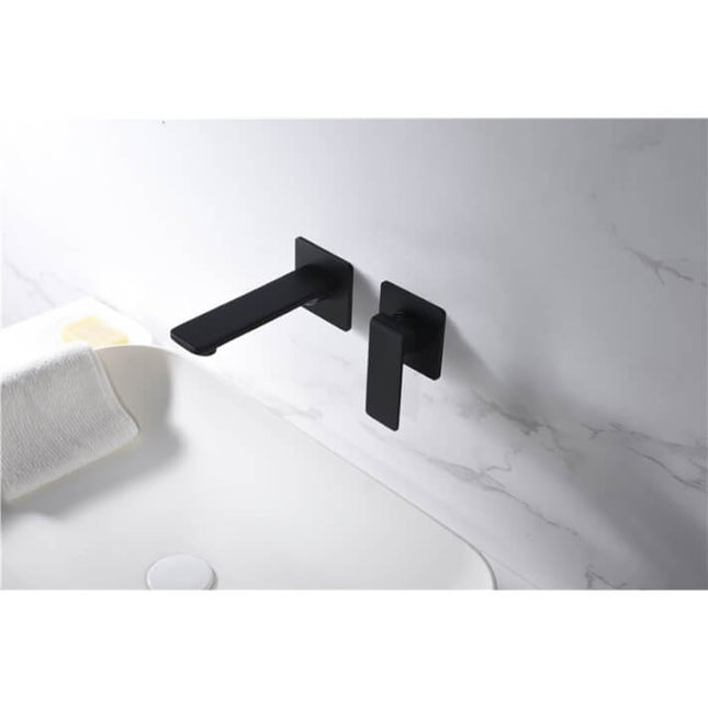 Grifo De Lavabo Empotrado Negro Mate FIJI | Monomando | Diseño Minimalista | IMEX