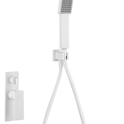 Conjunto Ducha Empotrado Blanco Mate FIJI | Sistema Empotrado Completo | Diseño Minimalista | IMEX