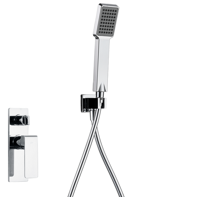 Conjunto Ducha Empotrado Monomando FIYI | Sistema Empotrado Completo | Cromo Brillante | IMEX