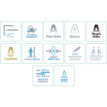 Icons Mampara Angular GLASE GS607 de Kassandra