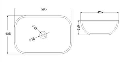 medidas Lavabo MONACO 60