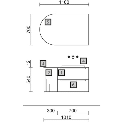 Medidas Conjunto MONTERREY 100 Black Velvet