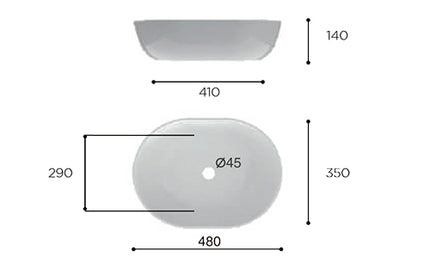 medidas Lavabo MONACO 48