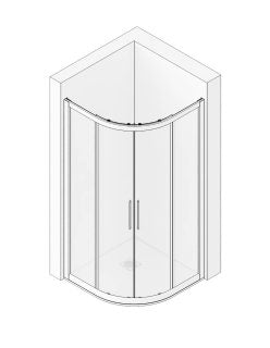 Dibujo Mampara Semicircular DELIA