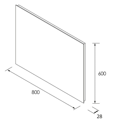 medidas espejo block 80cm