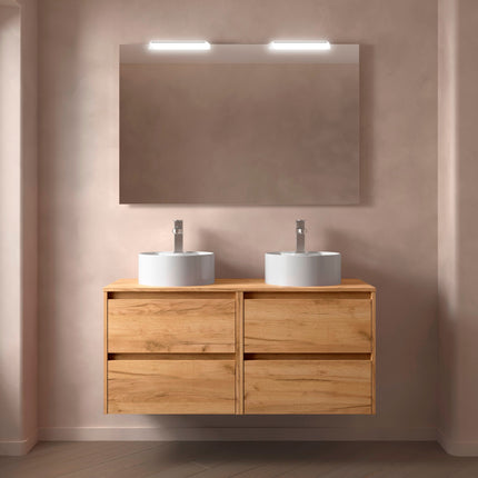 NOJA 2 cajones Encimera doble roble