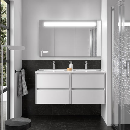 Mueble de baño NOJA 2 cajones + Lavabo + Espejo