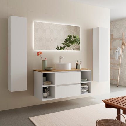 Conjunto  Bequia 2 Cajones y 2 Coquetas blanco