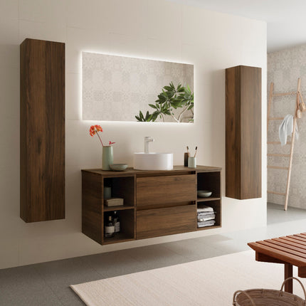 Conjunto  Bequia 2 Cajones y 2 Coquetas nogal