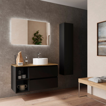 BEQUIA 2 Cajones Coqueta y Lavabo Negro