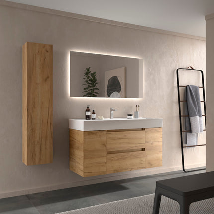 Conjunto Mueble  Bequia 2 Cajones y 2 Puertas + Lavabo Veneto, 120cm