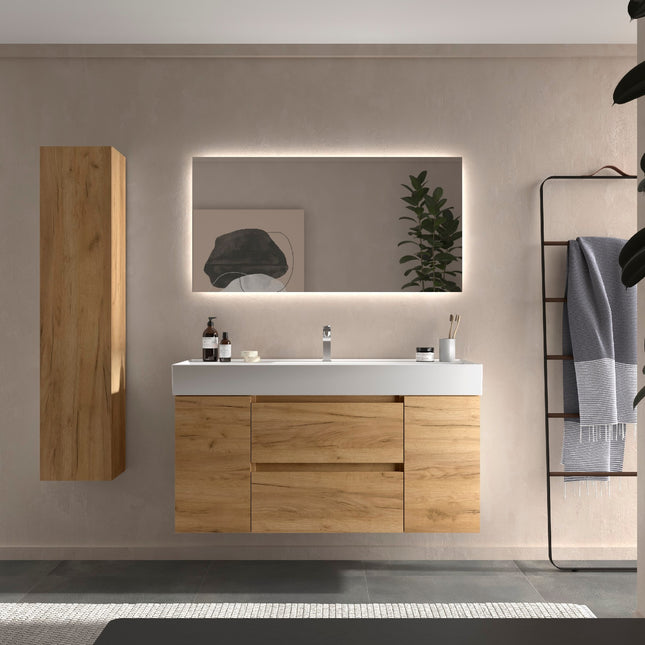 Conjunto Mueble  Bequia 2 Cajones y 2 Puertas + Lavabo Veneto, 120cm