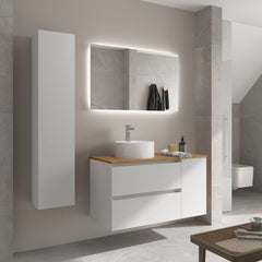 BEQUIA 2 Cajones y 1 Puerta Blanco de lado