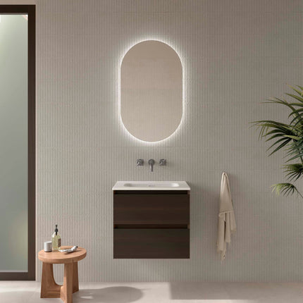 Mueble de baño MARA, 2 cajones eucalipto oceania 600
