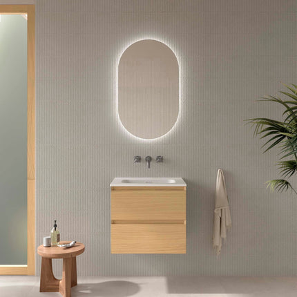 Mueble de baño MARA, 2 cajones roble 800