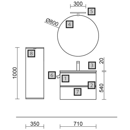 Medidas Conjunto SPIRIT Blanco Brillo