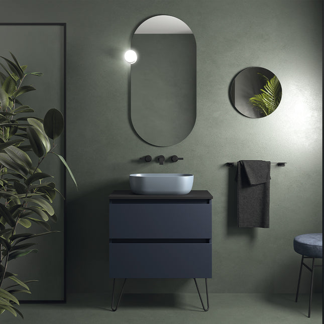 Conjunto Mueble de Baño SPIRIT 70cm. 2 Cajones Azul Noche