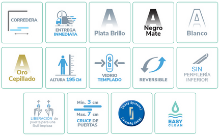 icons Mampara GLASÉ GS100