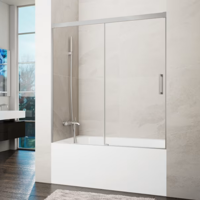 Mampara BASIC Bañera Cromo