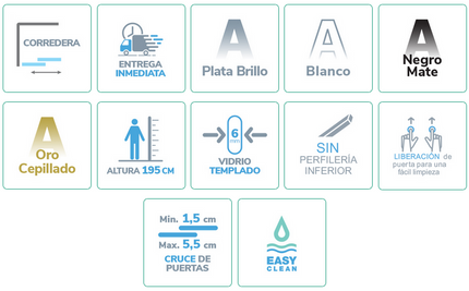 mampara angular glase gs607 icons