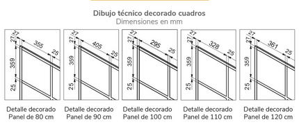 dibujo tecnico mampara fresh fr403 cuadros