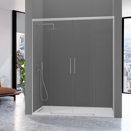 Mampara URBAN  UR100 plata mate cepillado