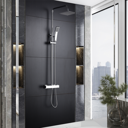 Conjunto Ducha Termostático ART de Imex Cromo | Seguridad y Calidad Probadas